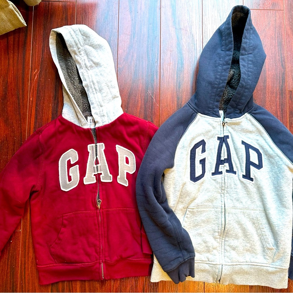 Fleece Lined Gap Zip Sweatshirts